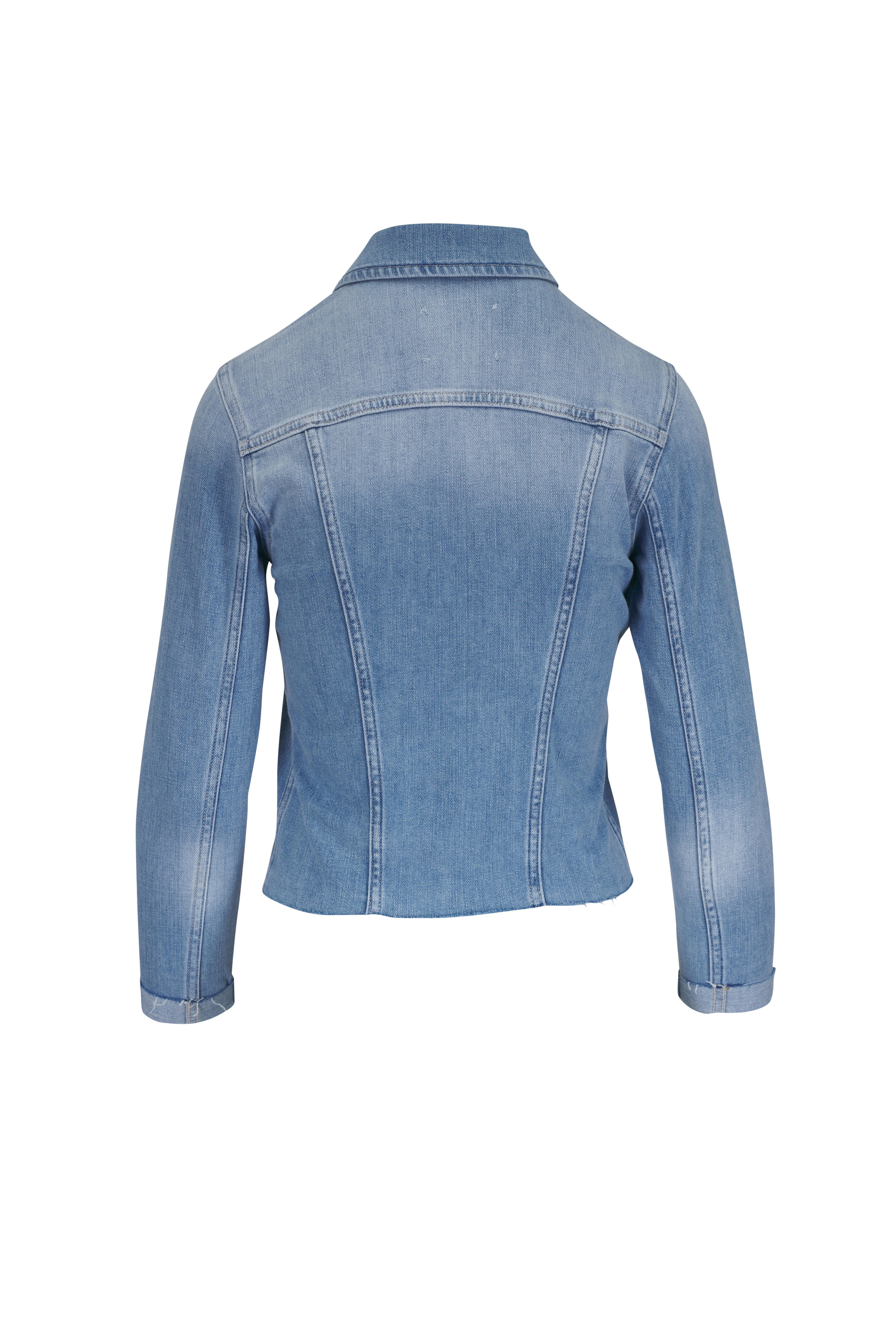 【L'AGENCE】Janelle スリム ローエッジ ジャケット L'Agence - Janelle Essex Raw Trim Denim Jacket | Mitchell Stores