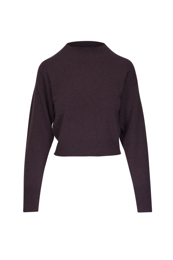 Le Kasha Menorca Purple Cashmere Fitted Sweater