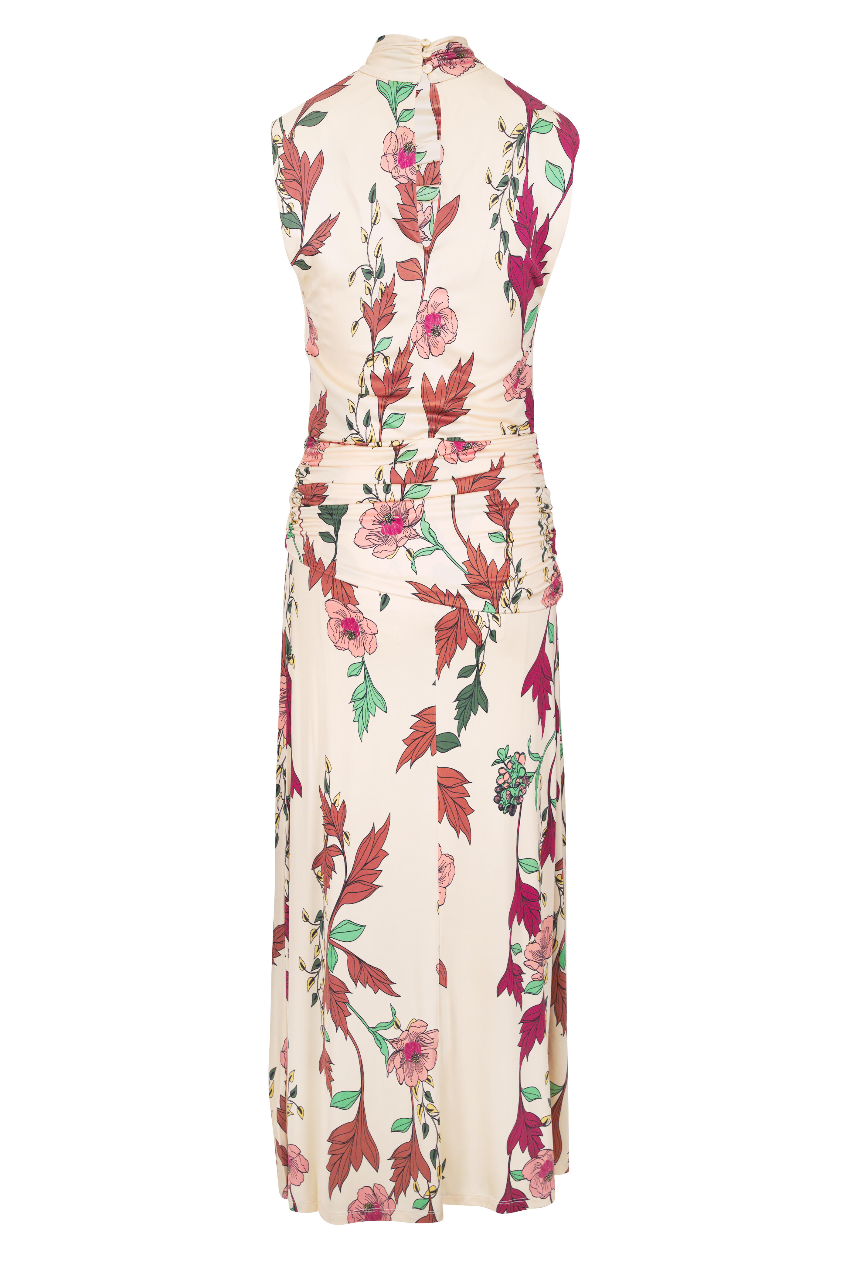 Johanna Ortiz - Hibiscus Compass Ecru Midi Dress - view 4