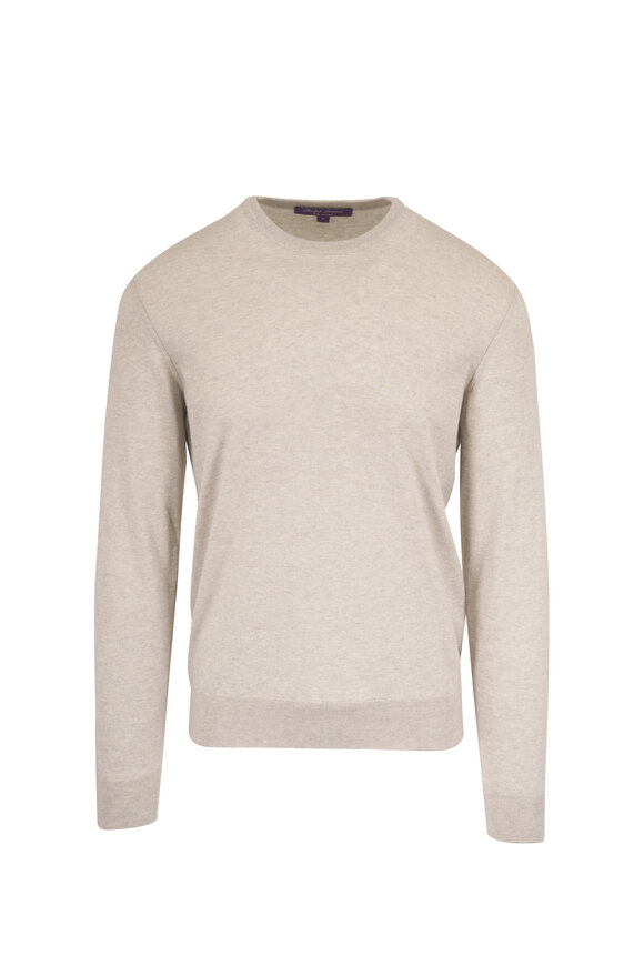Ralph Lauren Purple Label Light Gray Cashmere Sweater - view 1