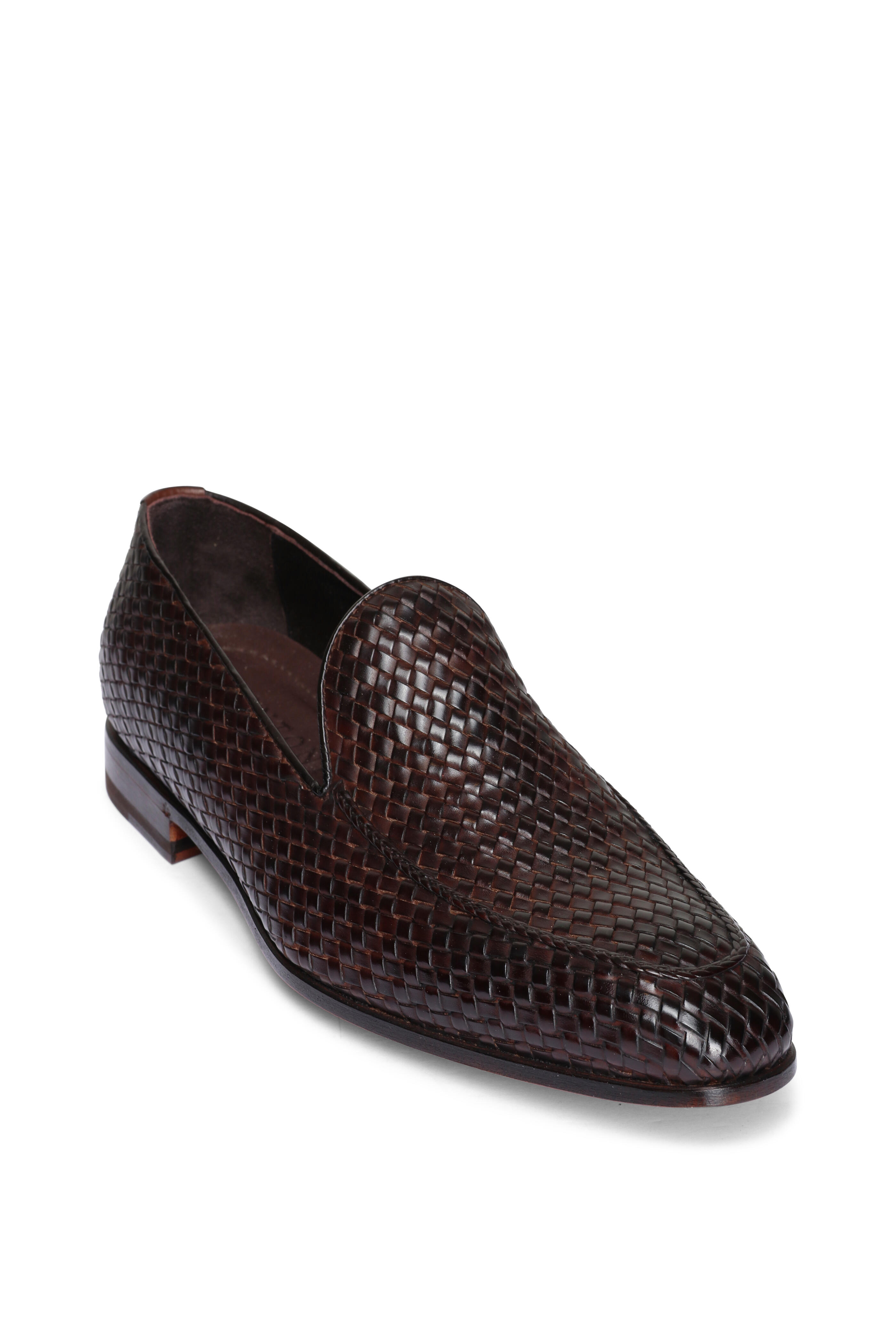 Bontoni - Testa Di Moro Dark Brown Woven Mosaico Loafer