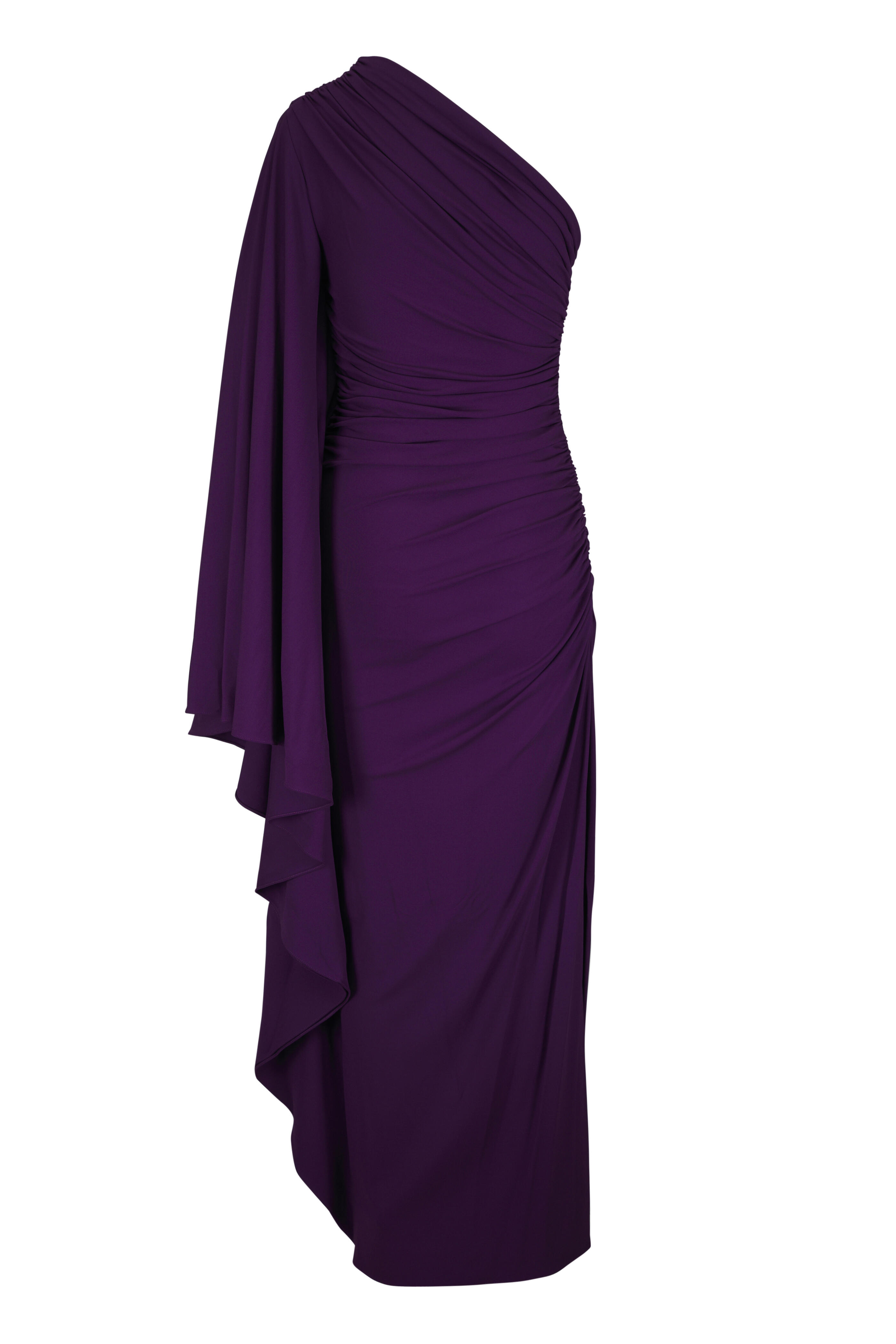 Michael Kors Collection - Amethyst Draped One Shoulder Gown - view 3