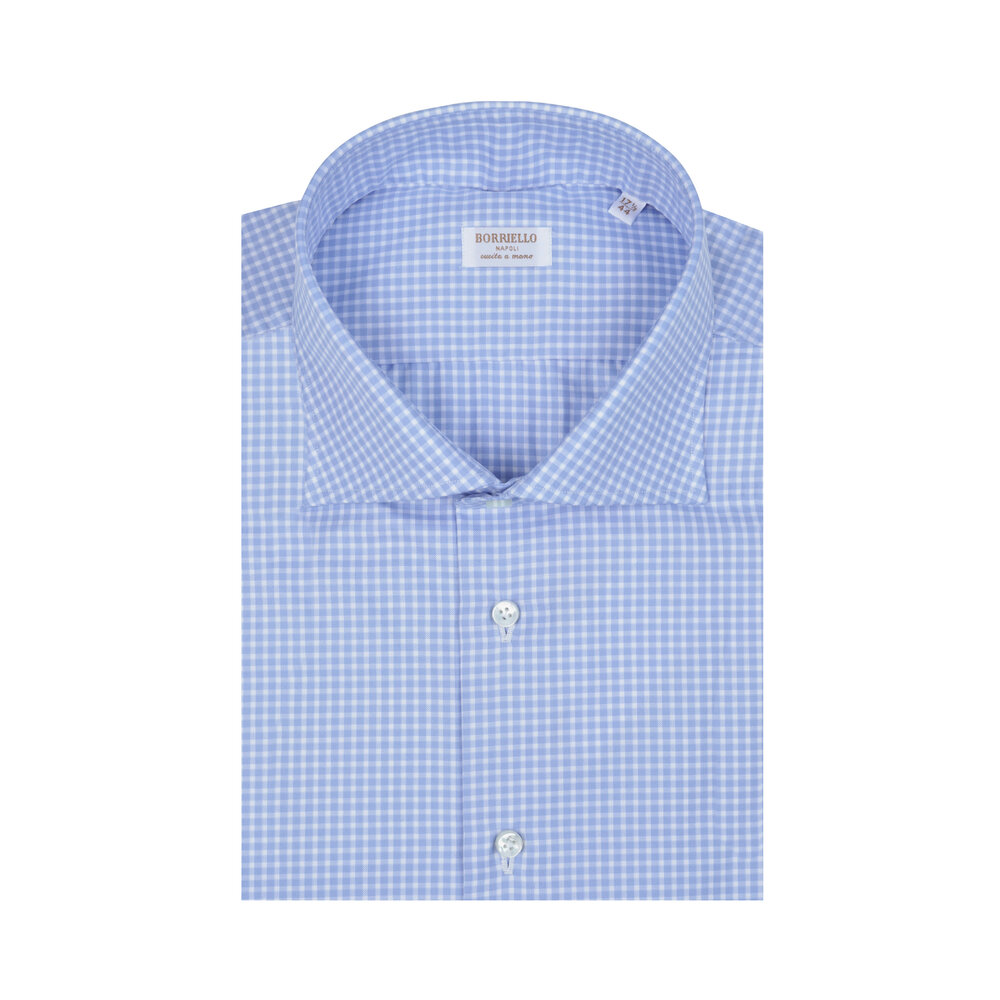 Tシャツ・カットソー BORRIELLO SS24 Patterned print shirt (18032 2) Borriello - Orange & White Check Cotton Dress Shirt