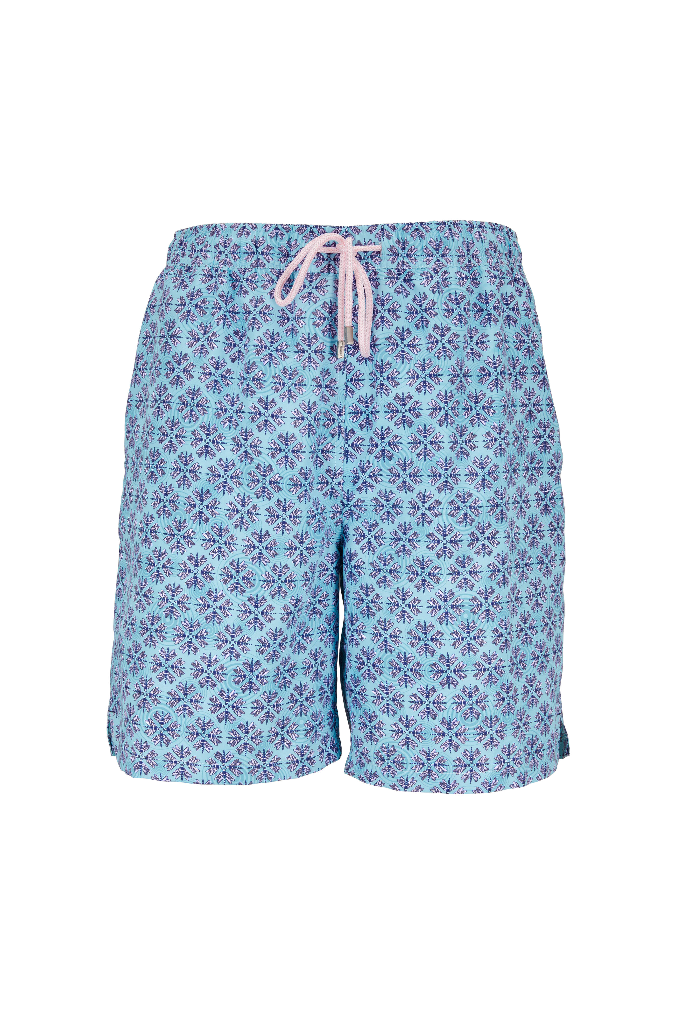 Peter Millar - Seaside Collection Aqua Dragonflies Swim Trunks