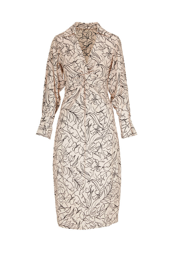 Simkhai - Lee Multicolor Print Long Sleeve Midi Dress