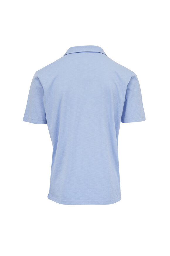 Peter Millar Journey Blue Cotton Polo - view 3