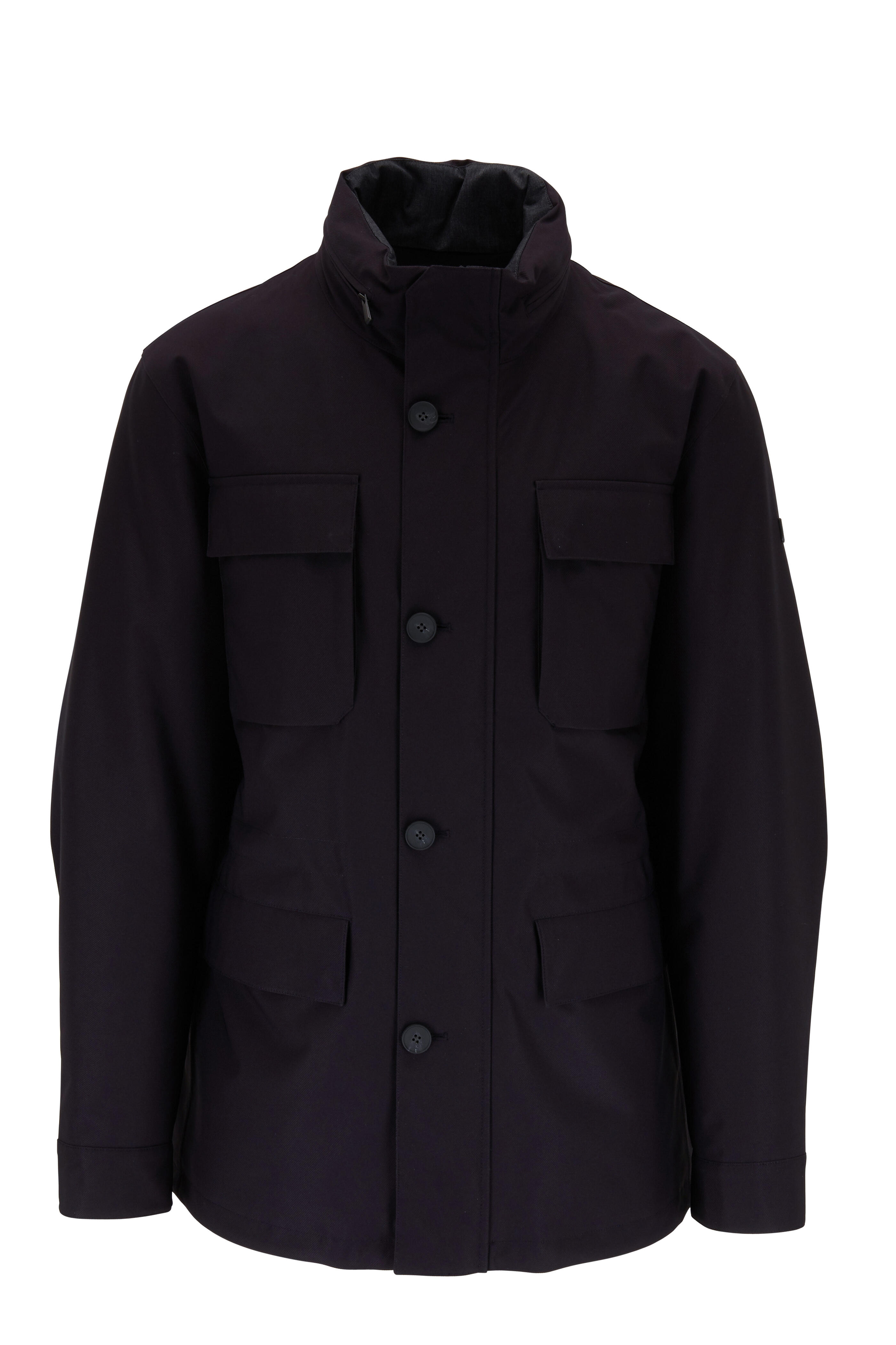 Z Zegna - Navy Blue Nylon Compact Safari Jacket