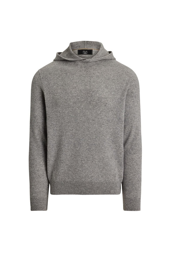RLX Ralph Lauren Gray Cashmere Hoodie - view 6