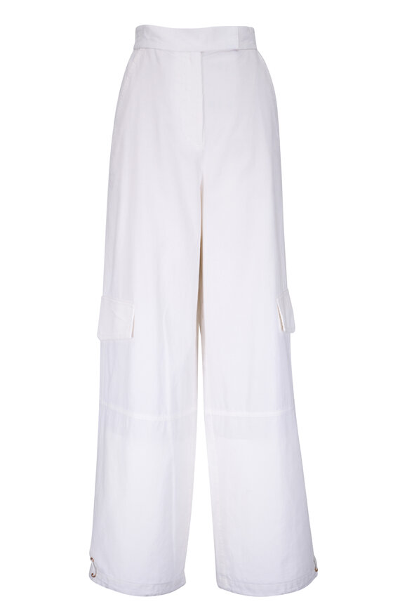 Dorothee Schumacher Twisted Structure White Corduroy Pant