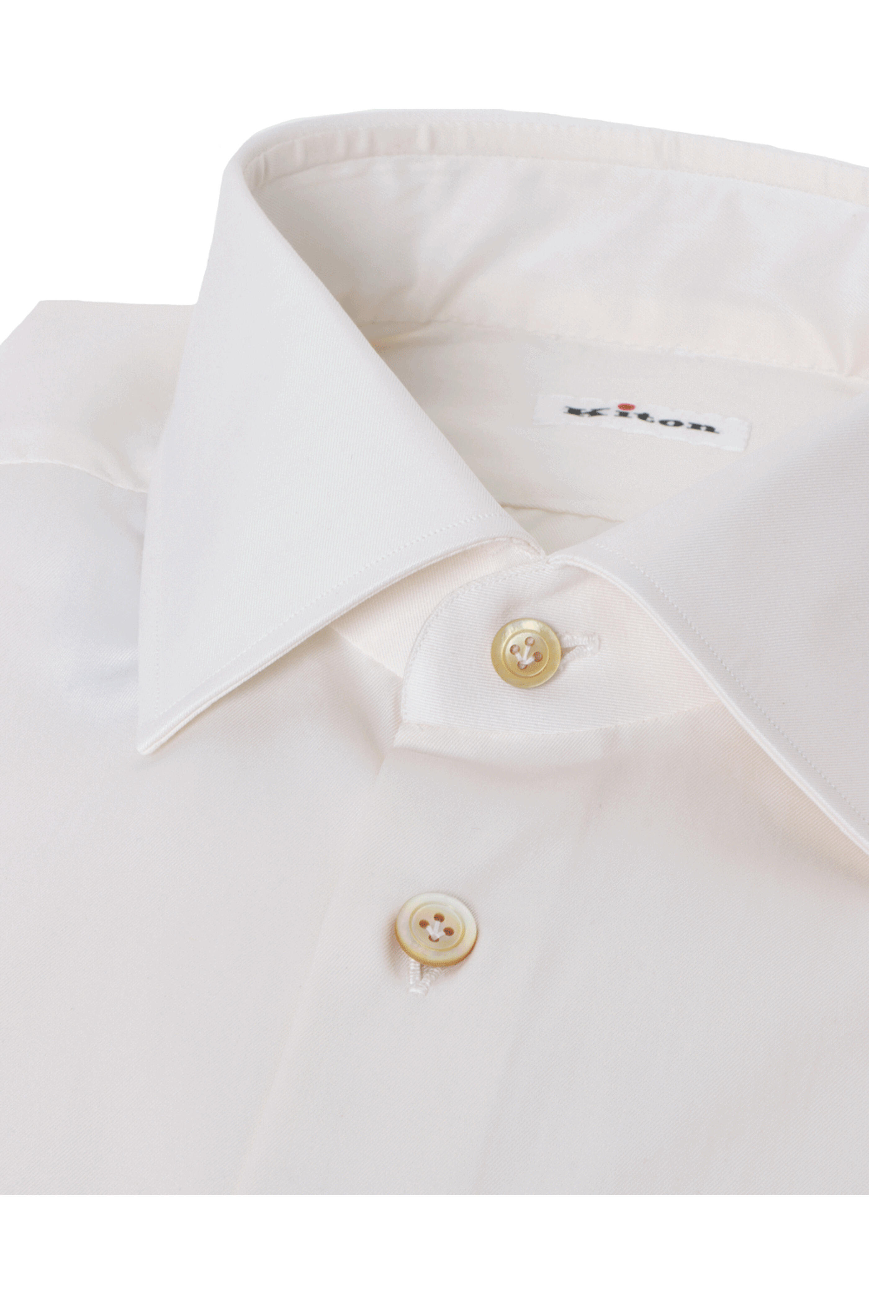 Kiton - Ecru Cotton Dress Shirt