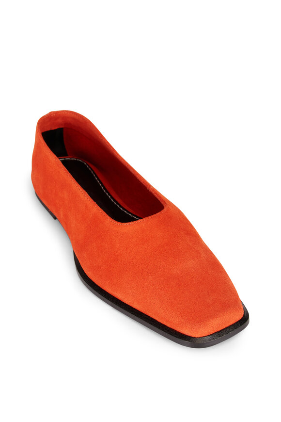 Staud Lewis Tangelo Suede Flat - view 1