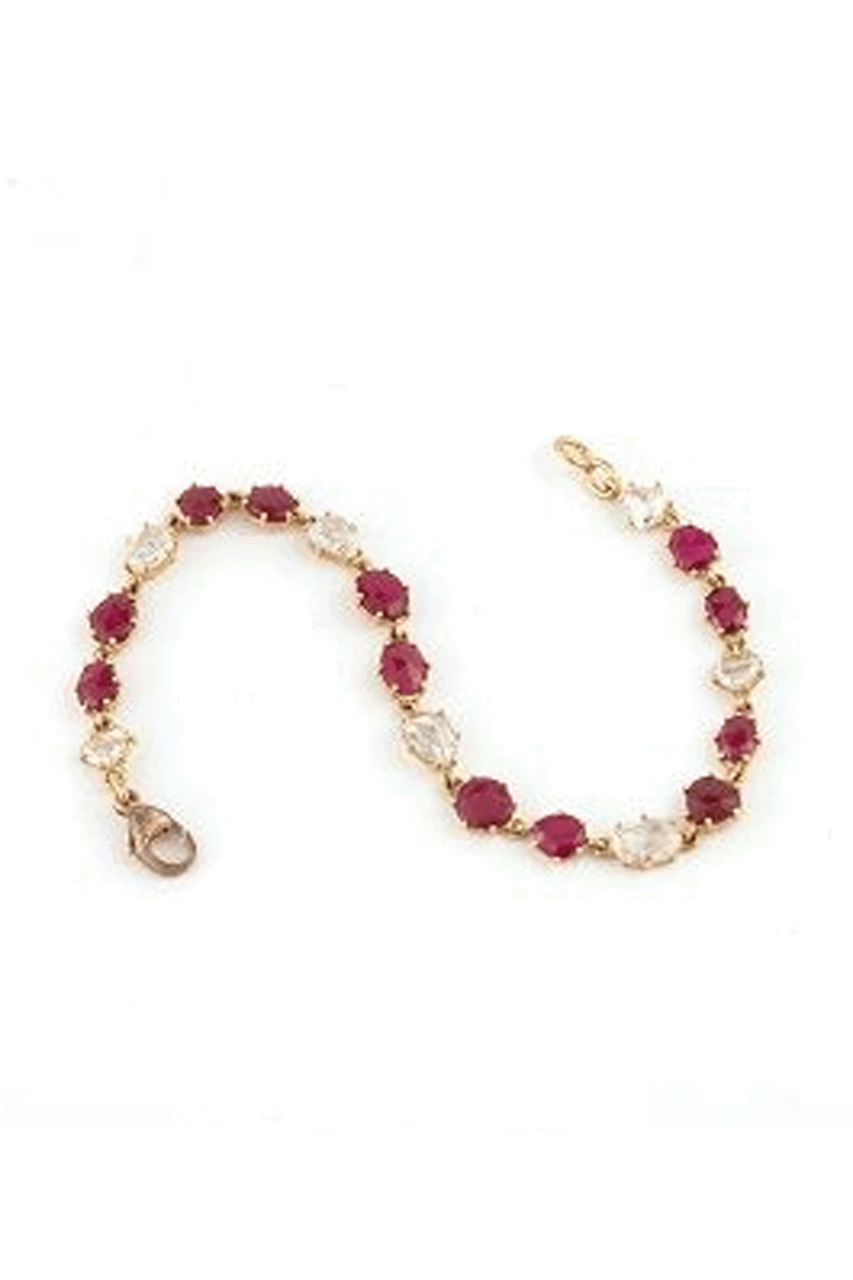 Sylva & Cie - Ruby Diamond Mix Shape Bracelet