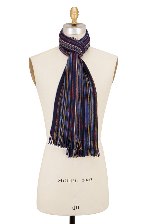 Chelsey Imports - Multicolor Stripe Wool Scarf