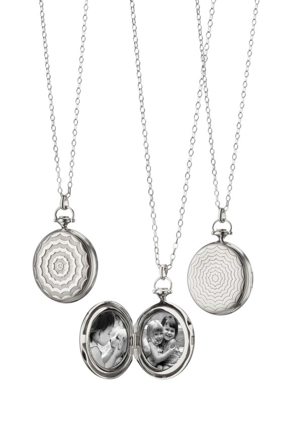 Monica Rich Kosann - Sterling Silver Pocketwatch Locket Necklace