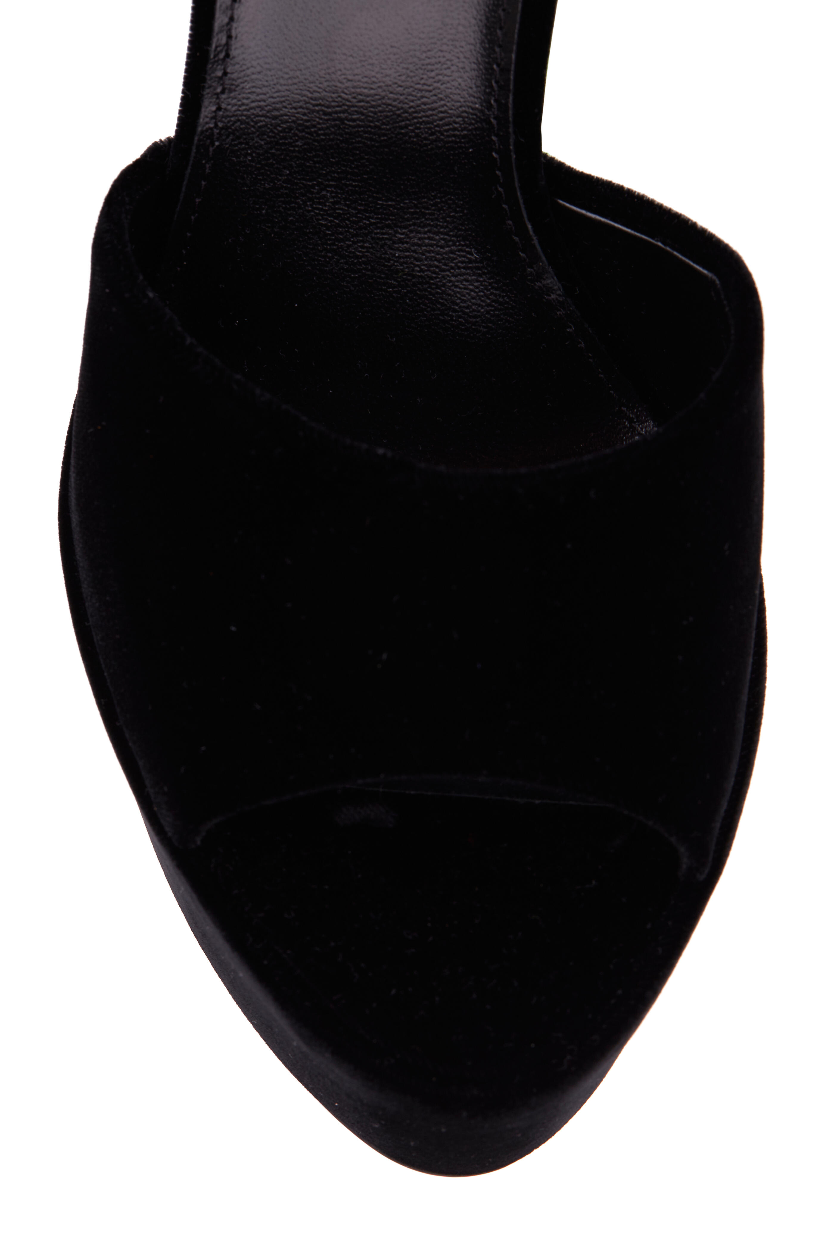 Saint Laurent - Jodie Black Velvet Platform Sandal, 95mm