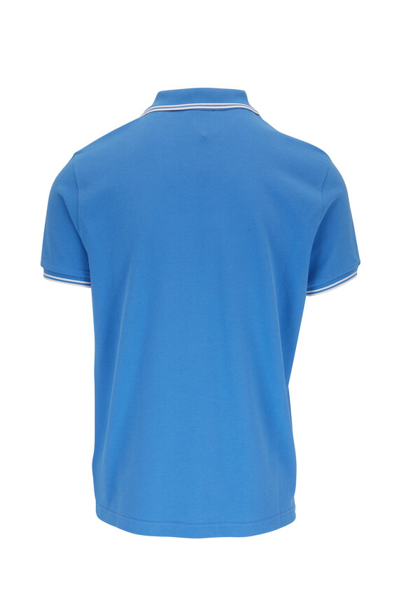 Moncler - Cobalt Blue Contrast Piping Logo Polo