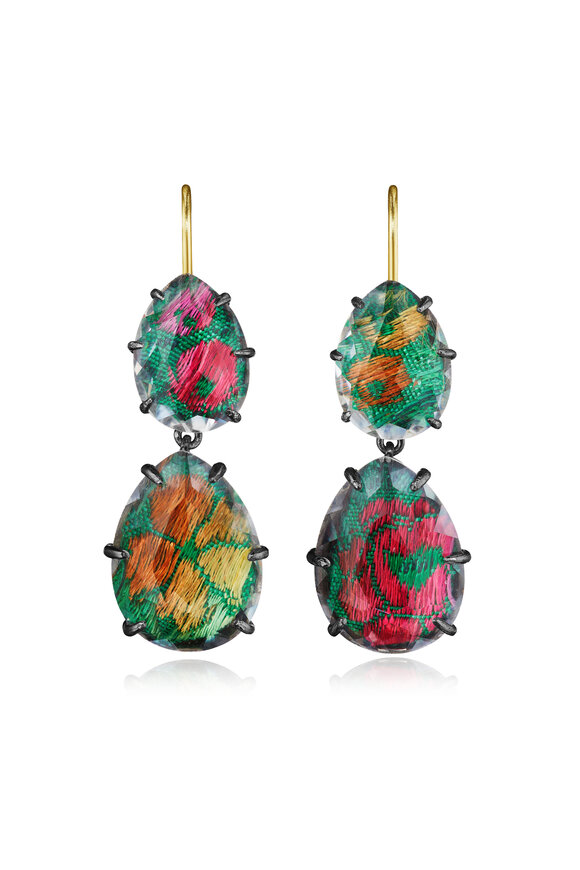 Larkspur & Hawk Caterina Double Drop Quartz Earring