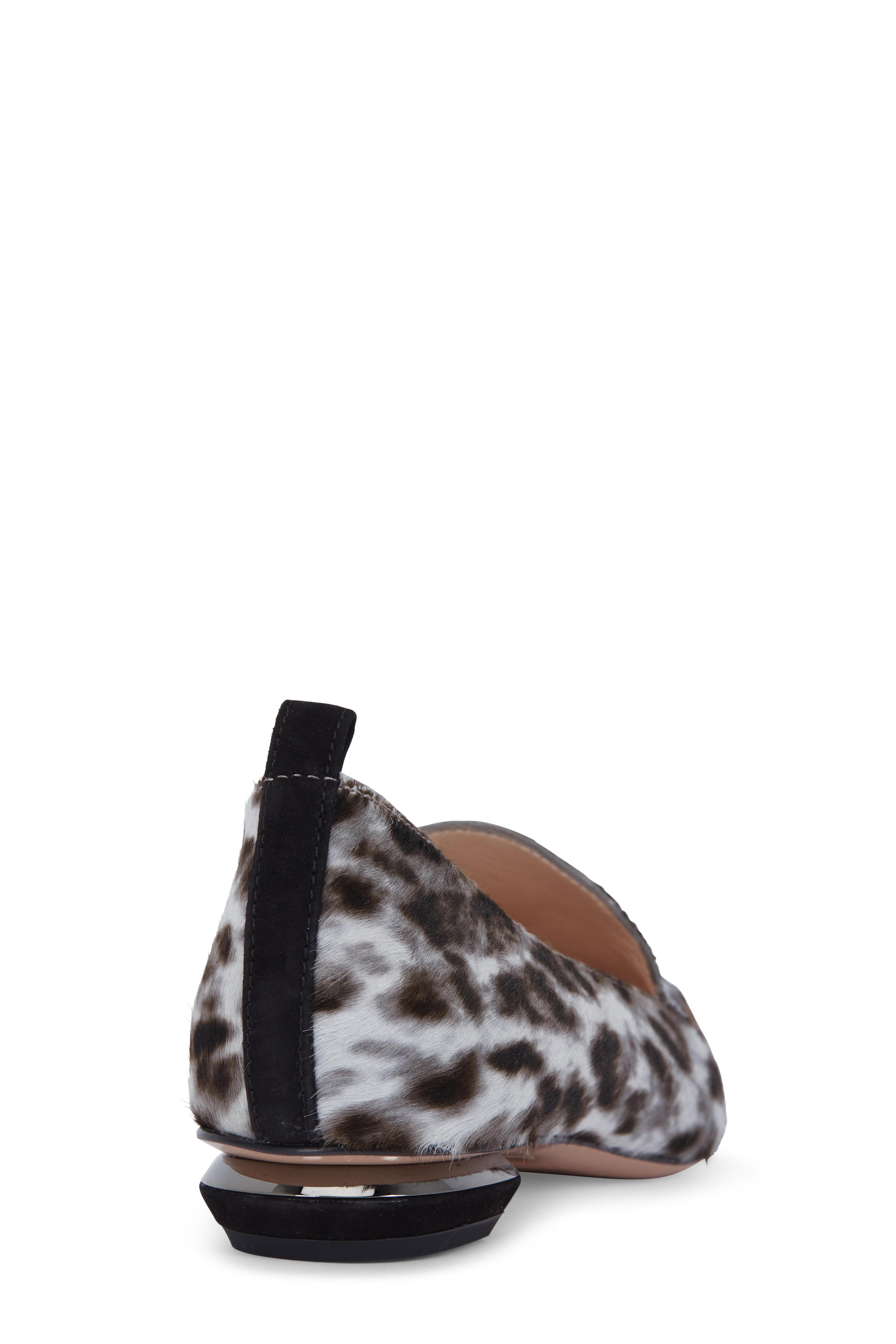 Nicholas Kirkwood - Beya Gray Leopard Print Pony Hair Flat