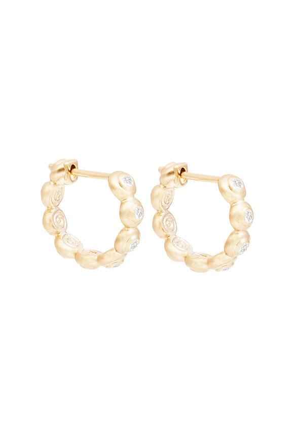 Campbell + Charlotte 14k Gold Evolve Diamond Huggie