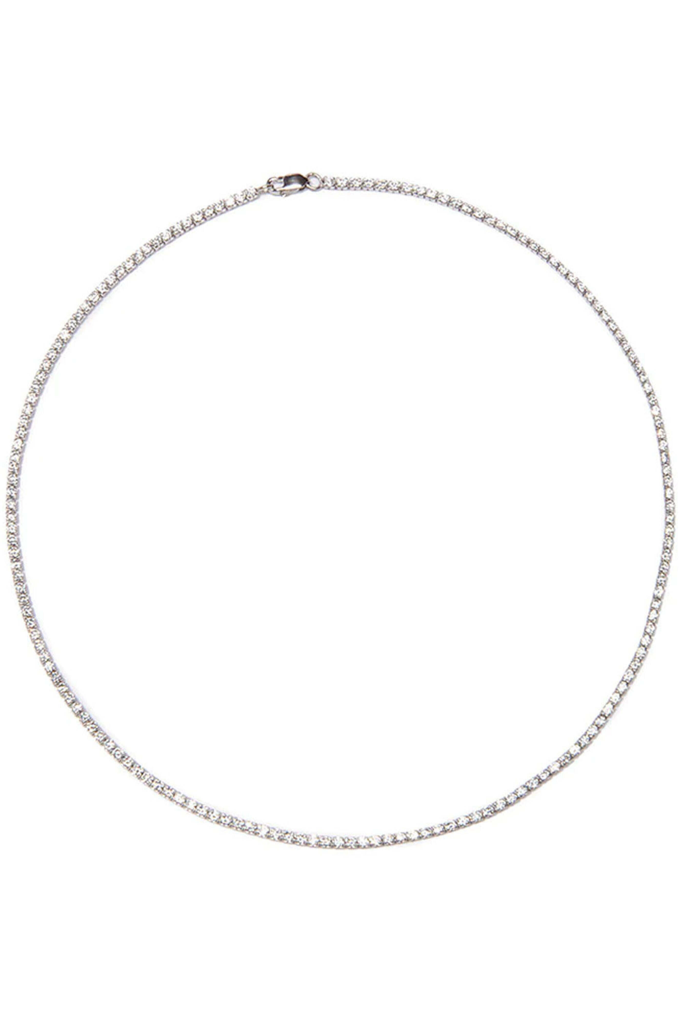 Nickho Rey - White Rhodium Tish Crystal Tennis Necklace