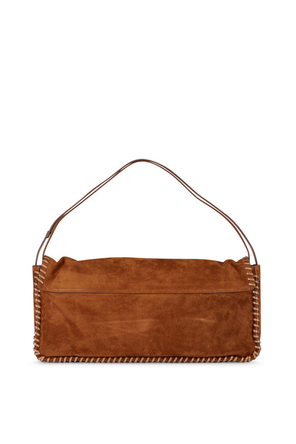 Staud Harlow Brown Suede Messenger Bag - view 2