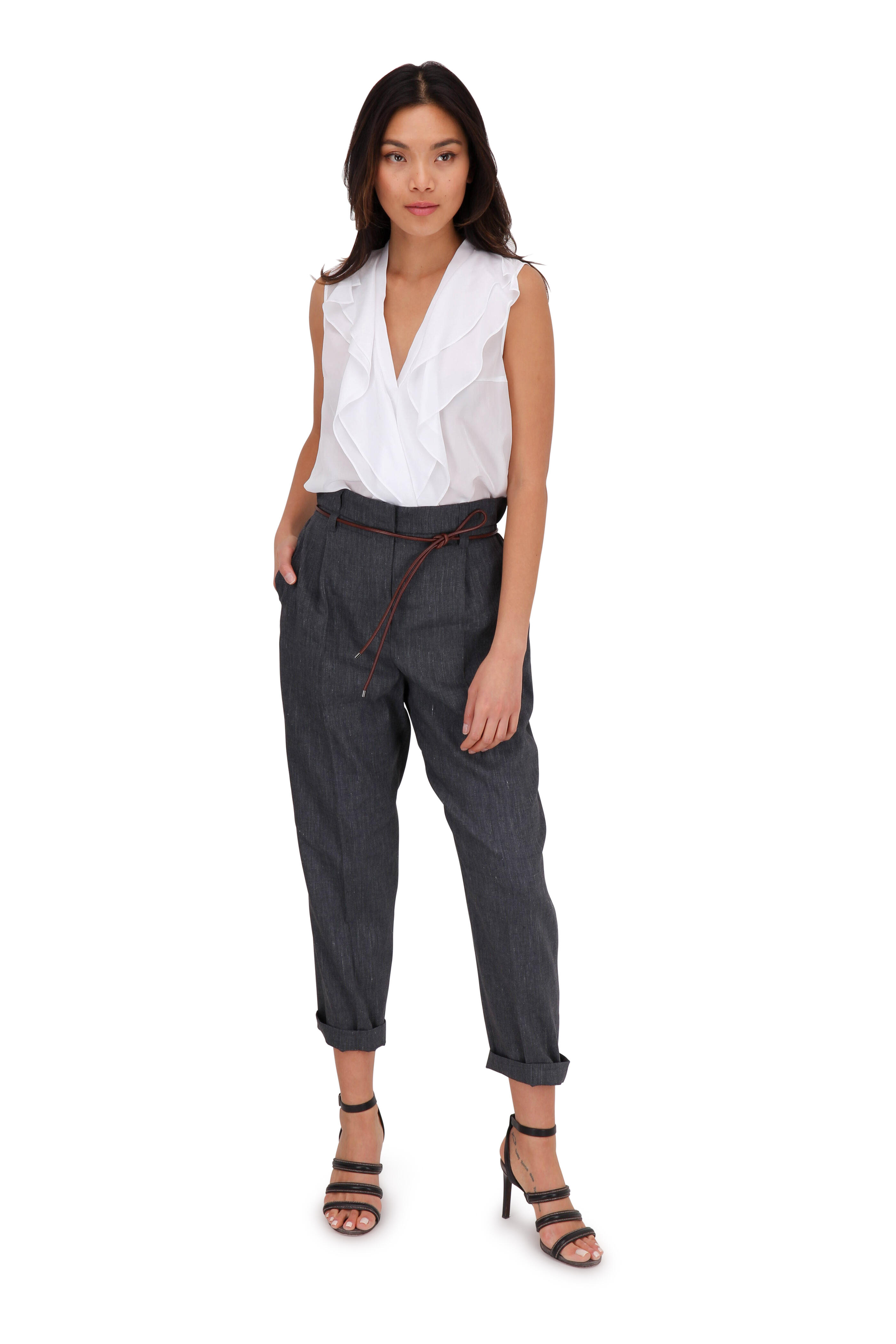 Brunello Cucinelli - Exclusive Midnight Linen Blend Paperbag