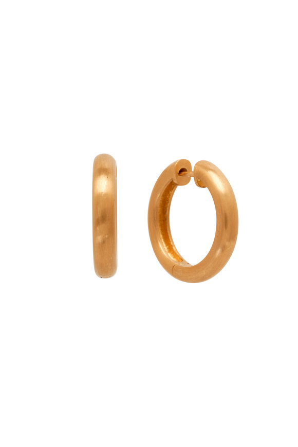 Caroline Ellen - 20K Round Huggie Earring 