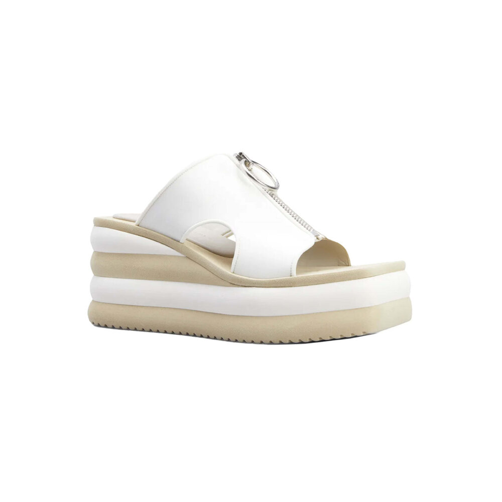 Stella McCartney - Scuba Zip Wedge Sandal in Milky