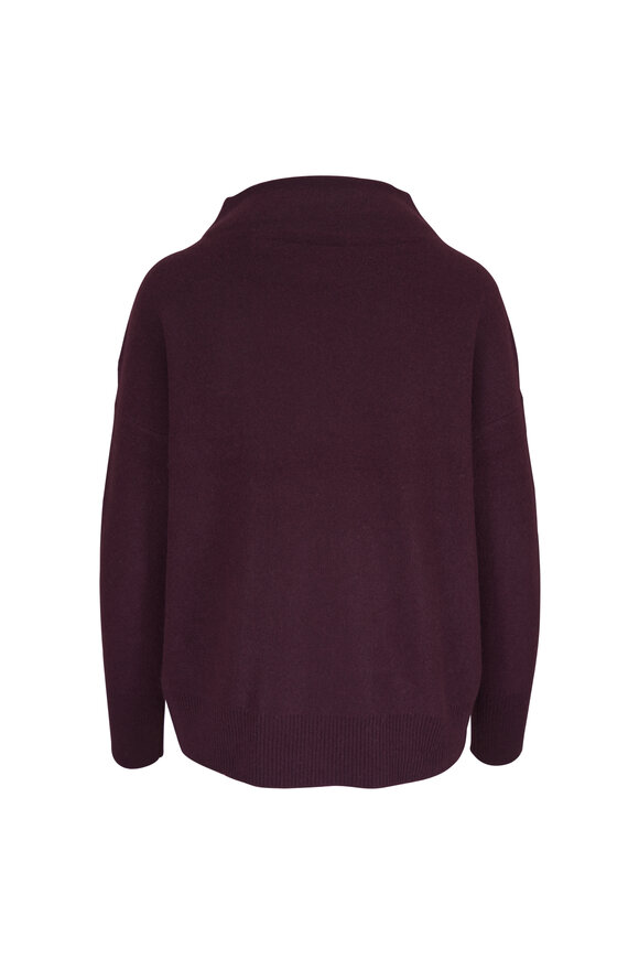 Vince Blackberry Cashmere Funnel Neck Pullover - view 2