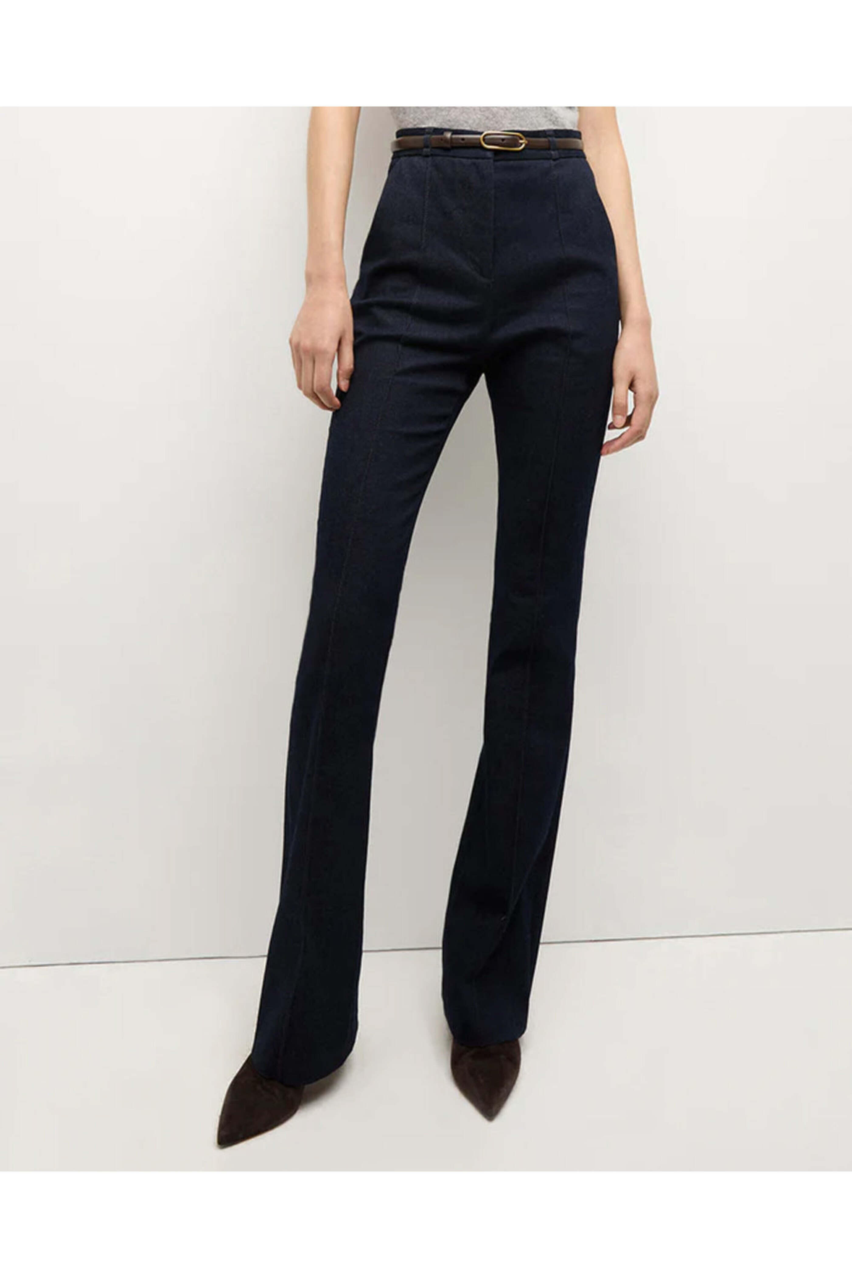 Veronica Beard - Belted Gracie Denim Pant in Midnight Wash