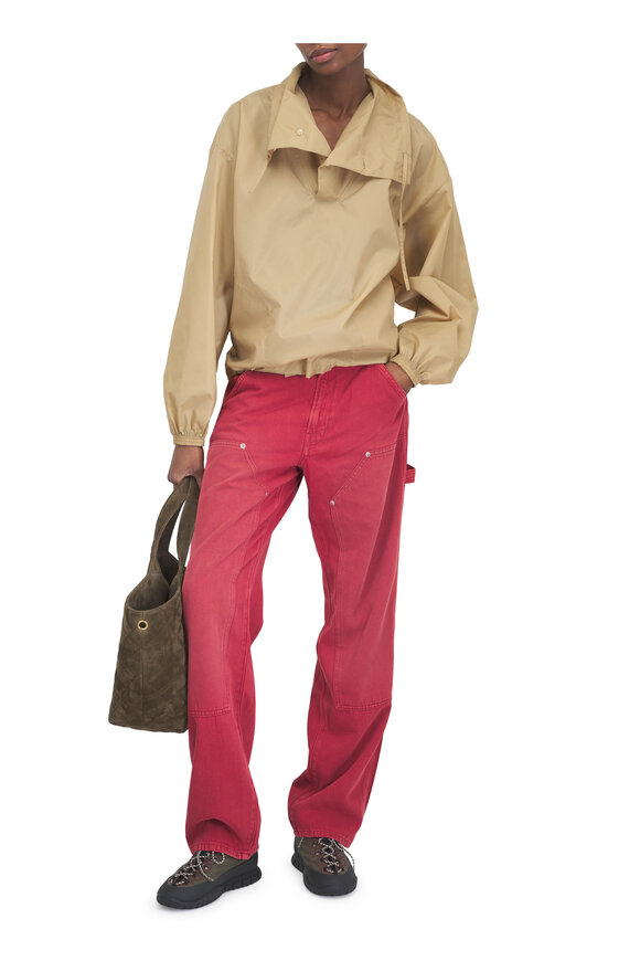 Saint Laurent Medium Icare Light Musk Suede Shopping Tote - view 4