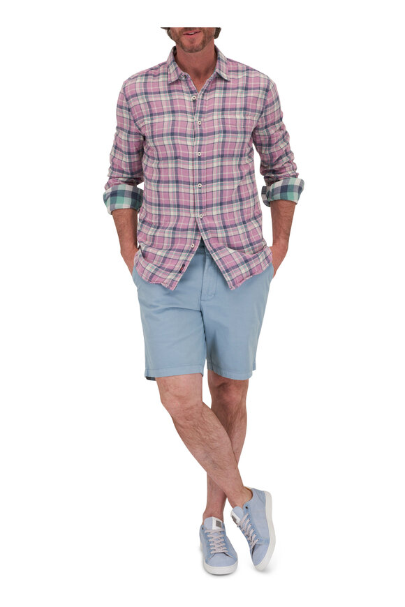 AG - Wanderer Calm Sea Sulfur Poplin Chino Shorts