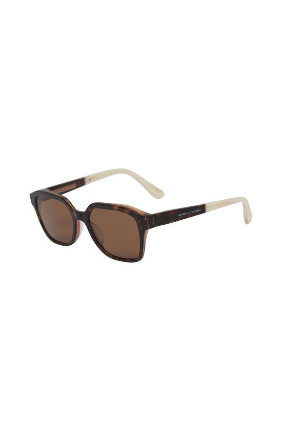 Oliver Peoples Brunello Cucinelli Havana Sunglasses - view 4