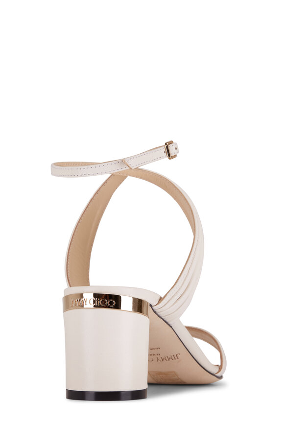 Jimmy Choo - Jago Latte Leather Ankle Strap Sandal, 60mm