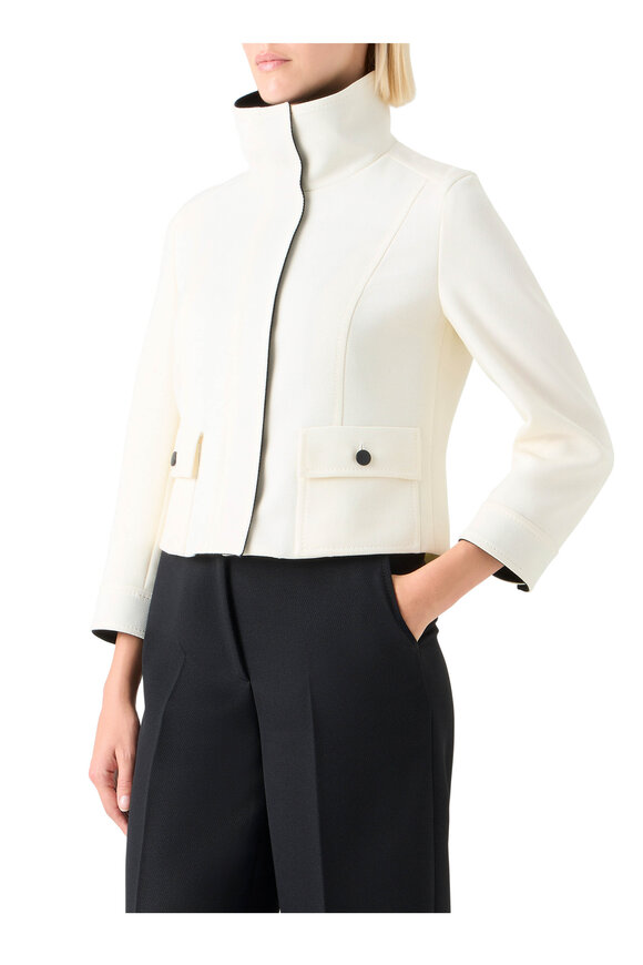 Akris Punto Cream & Black Wool Jacket - view 4
