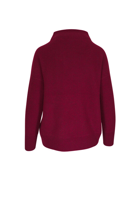 Vince - Heather Ruby Ink Cashmere Funnel Neck Sweater