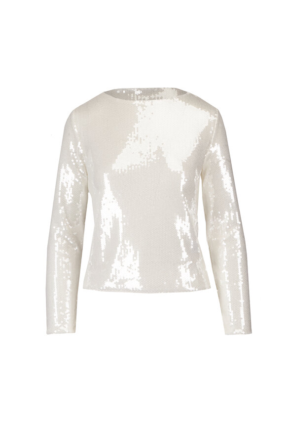 Frame The Cream Sequin Top - view 1