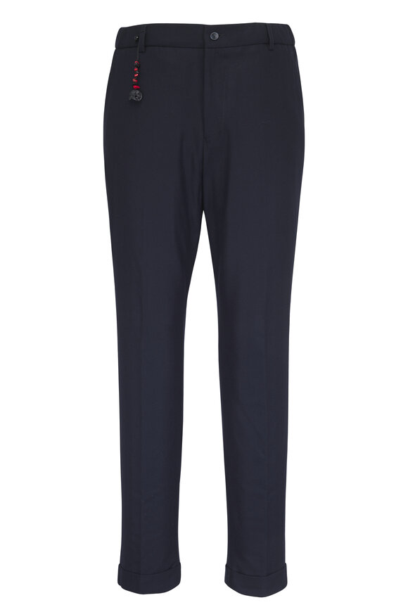 Marco Pescarolo Manu Navy Blue Stretch Cashmere Pant - view 1