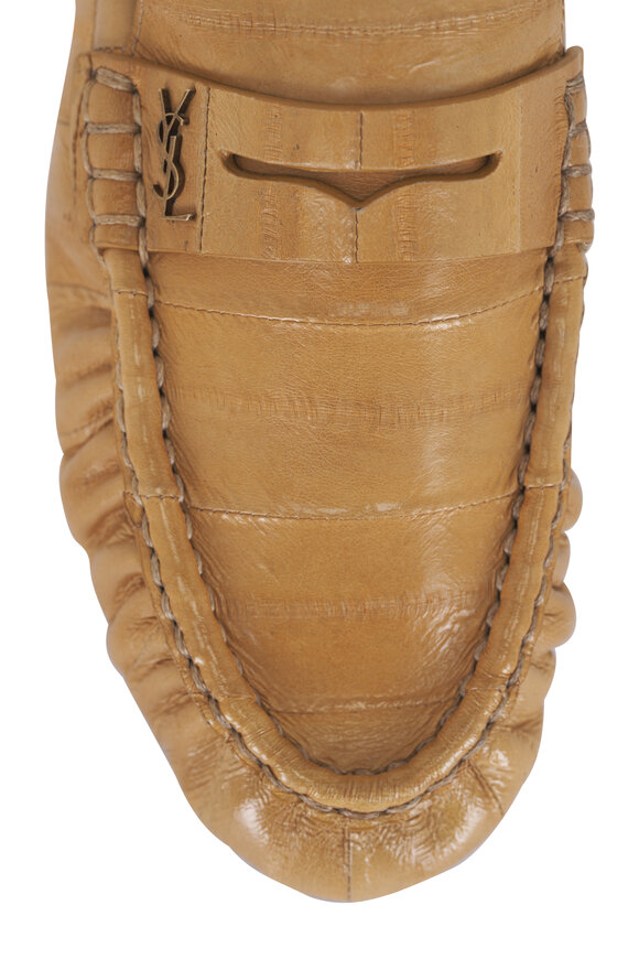 Saint Laurent Le Loafer Light Beige Leather Mule - view 5