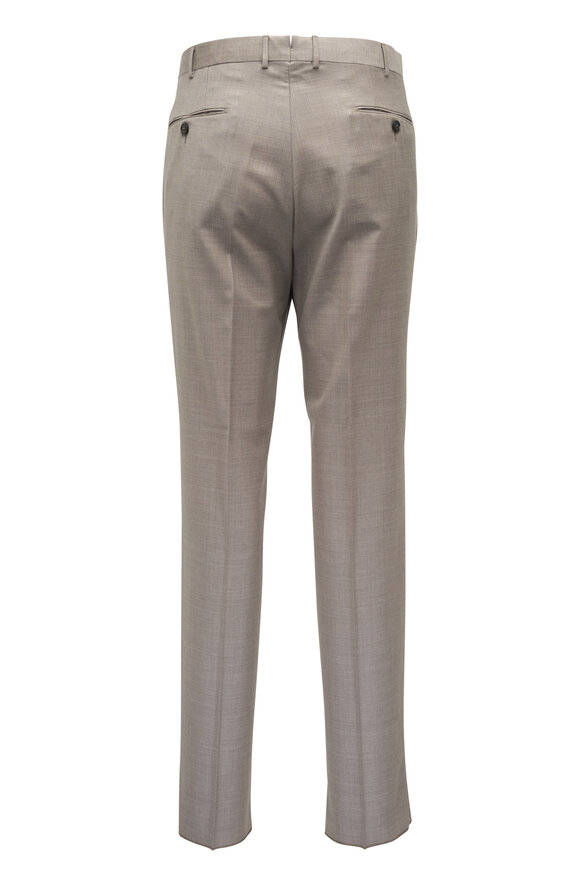 Zegna - Trofeo Tan Wool Twill Dress Pant