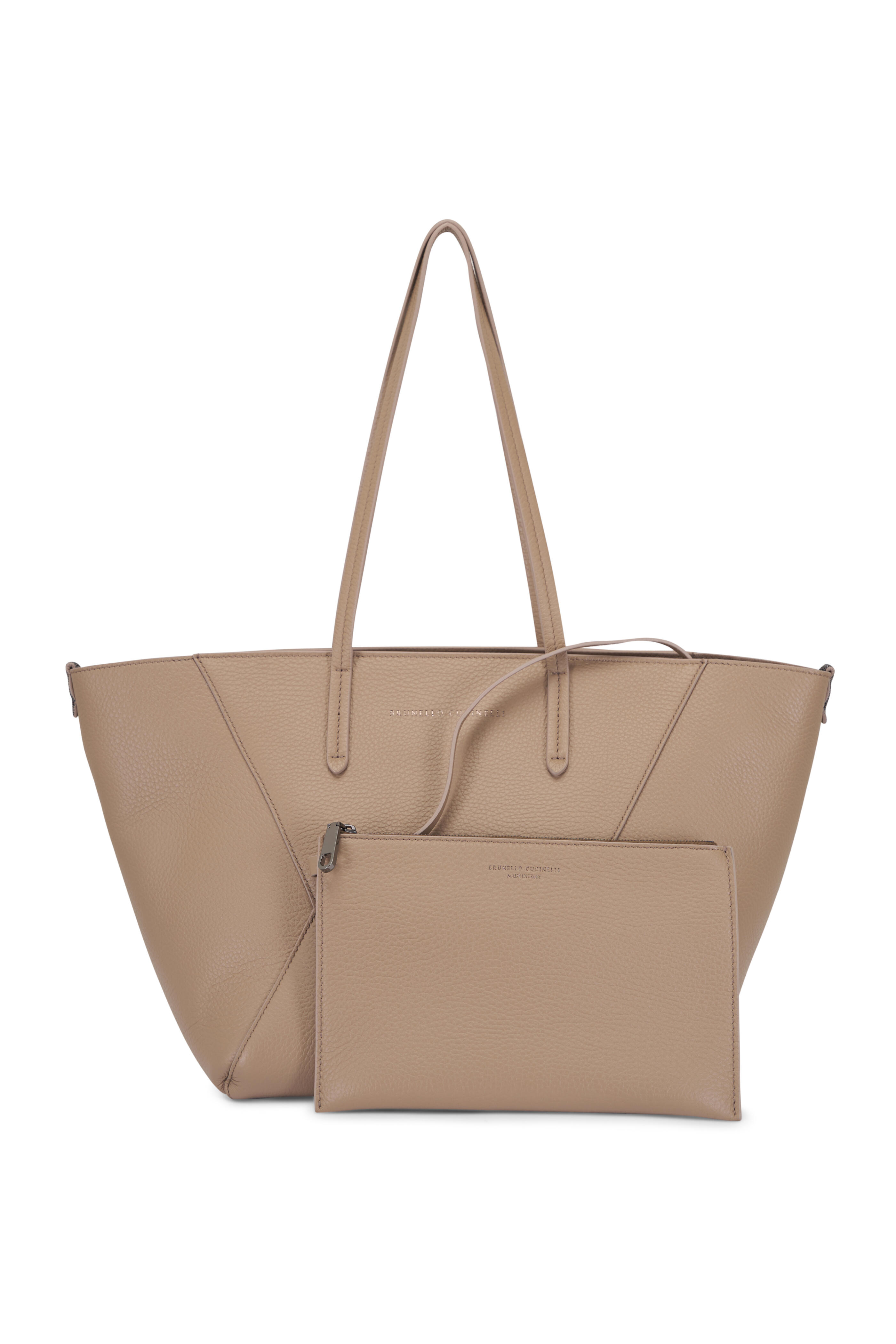 Brunello Cucinelli - Small Duo Soft Leather Antelope Tan Tote Bag