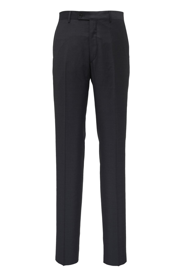 Maurizio Baldassari Charcoal Gray Wool Dress Pant