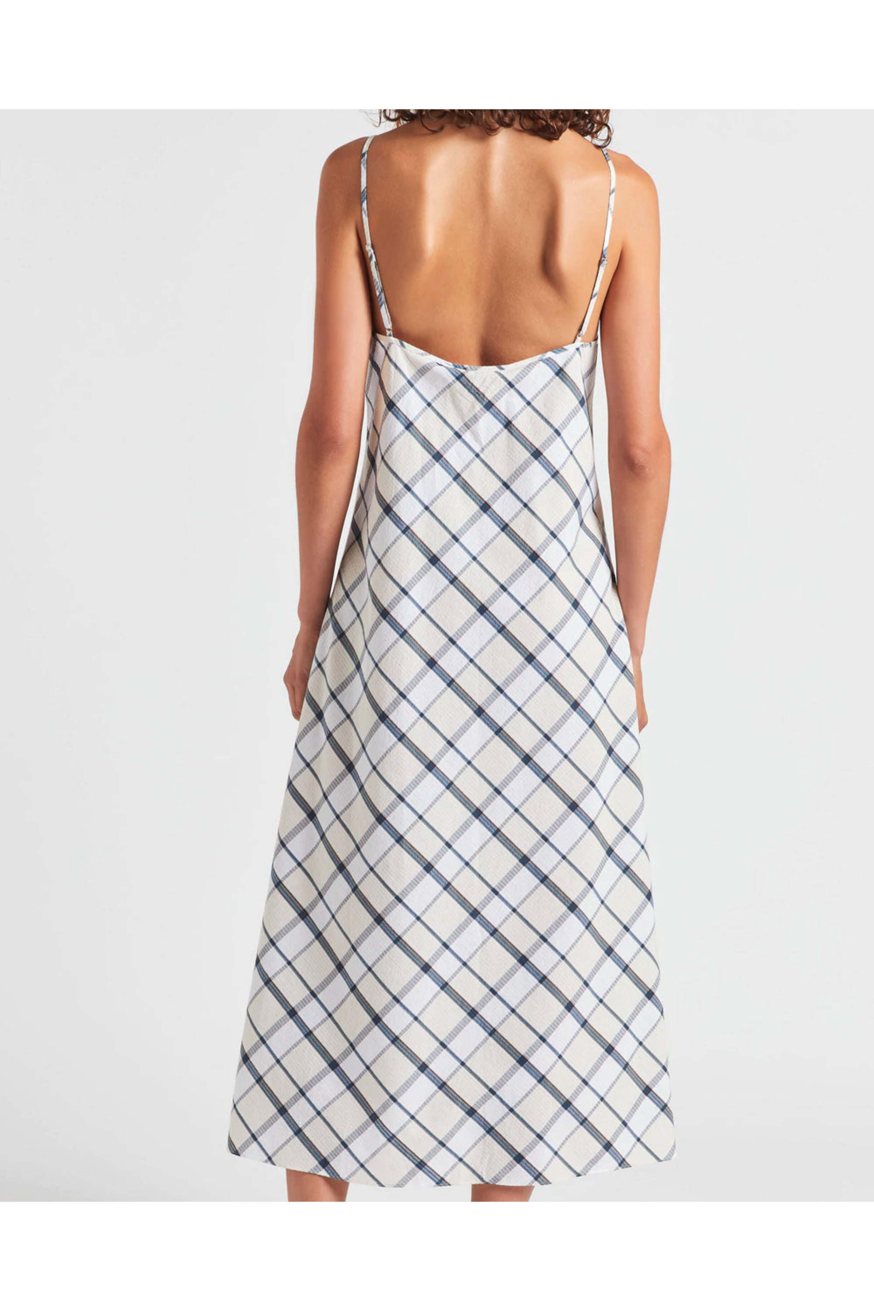 Lee Mathews - Blue Check Wiley Cami Dress