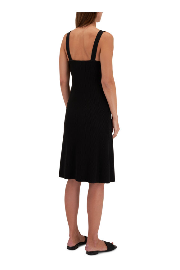 Vince - Black Ribbed Midi Dress