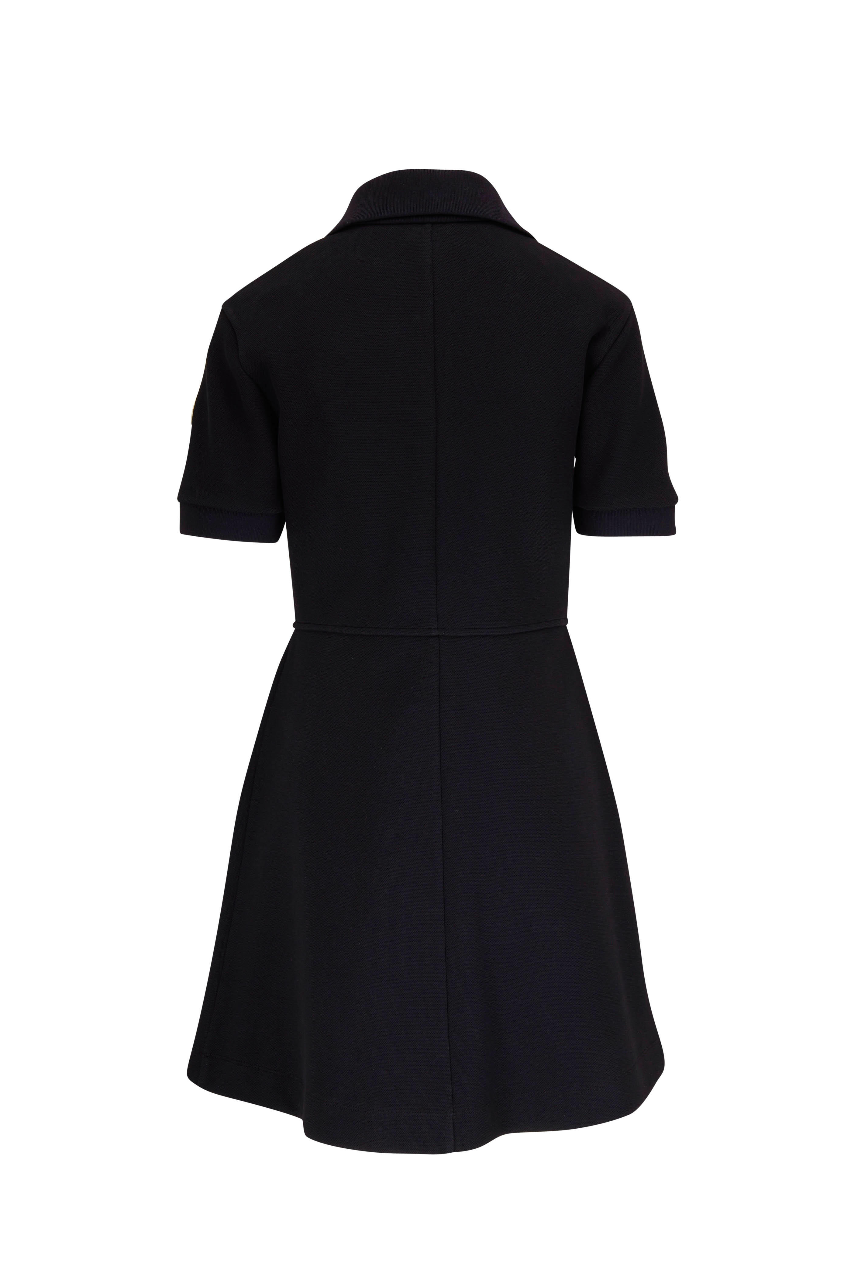 Moncler - Black Piqué Polo Mini Dress | Mitchell Stores