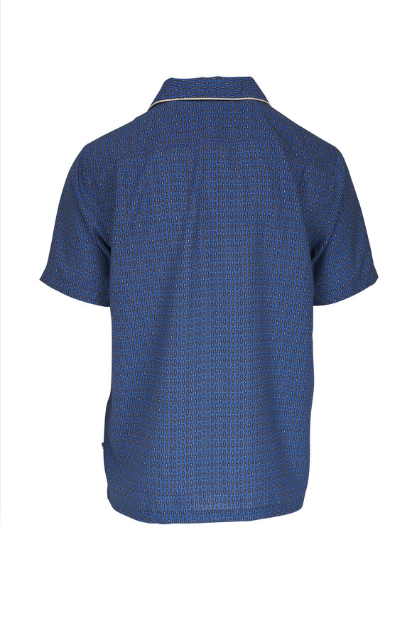 Orlebar Brown - Hibbert Blue Perez Print Button Down 