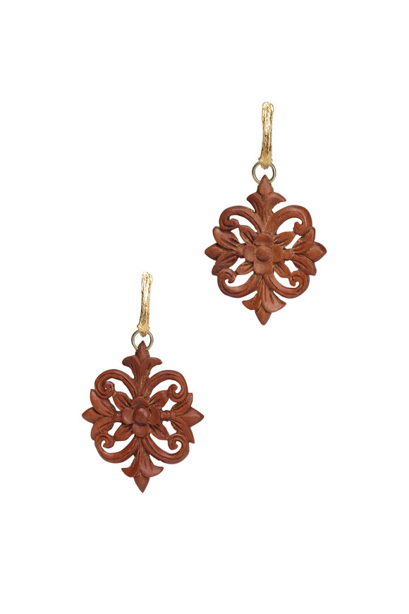 K. Brunini Jewels Sawo Wood Twig Drop Earrings - view 1