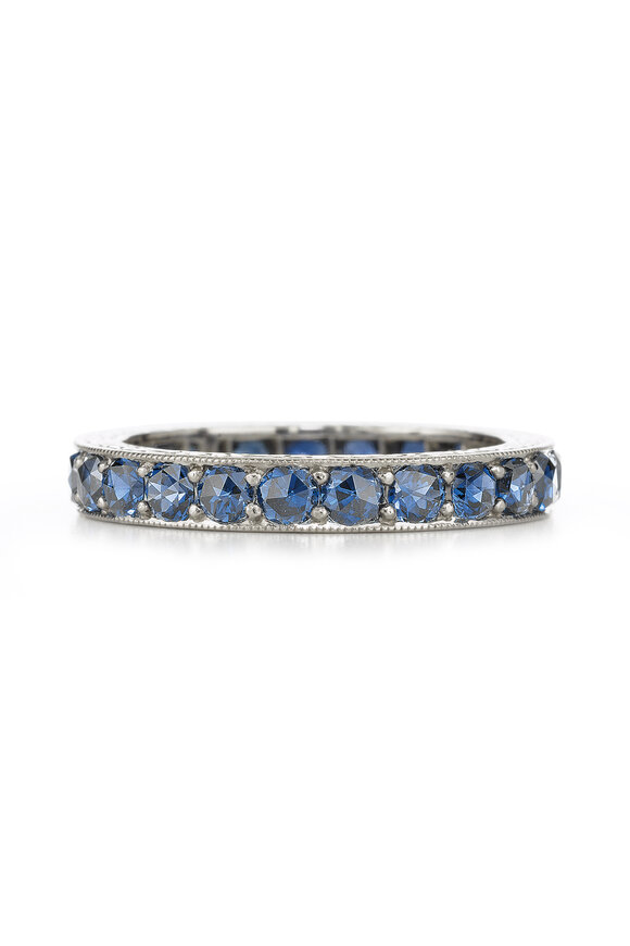 Kwiat - White Gold Blue Sapphire Stack Ring