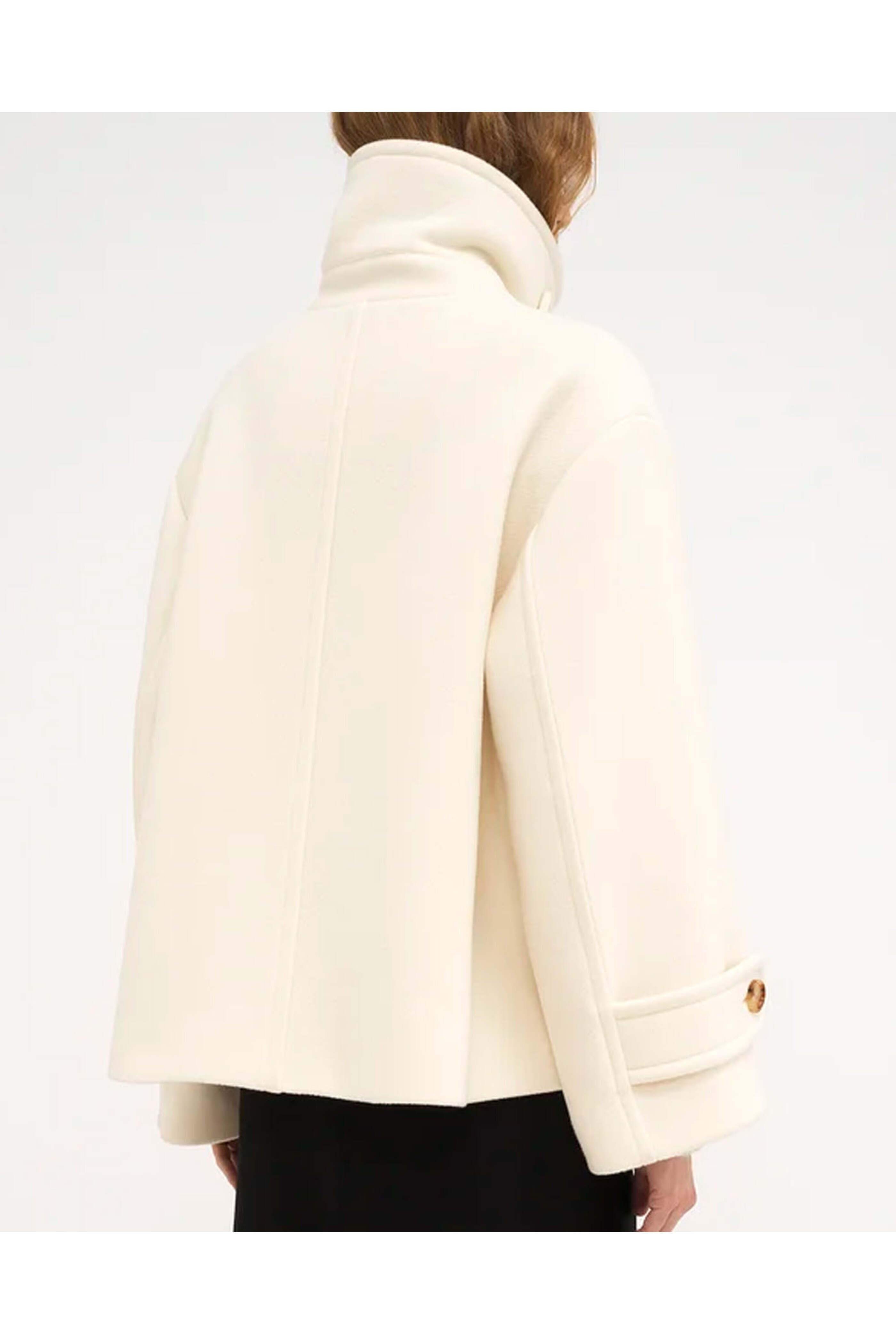 Chloé - Eden White Double Breasted Peacoat