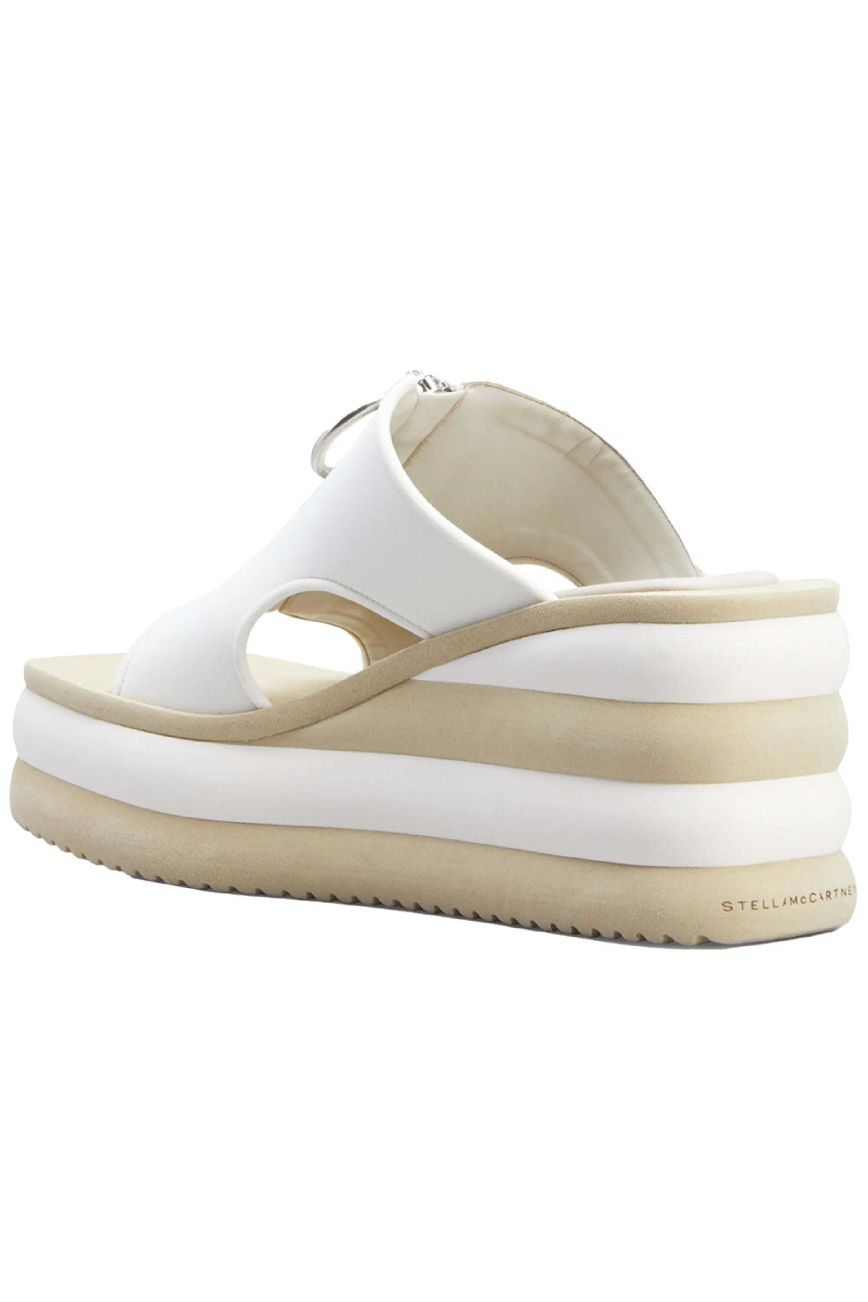Stella McCartney - Scuba Zip Wedge Sandal in Milky